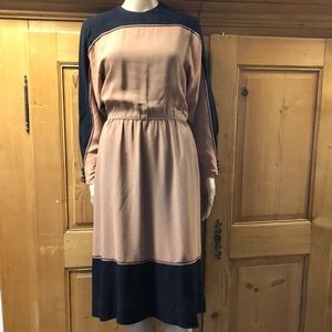 Vintage 80s Does 40s Nipon Boutique for I Magnin Crepe Long Sleeve Dress